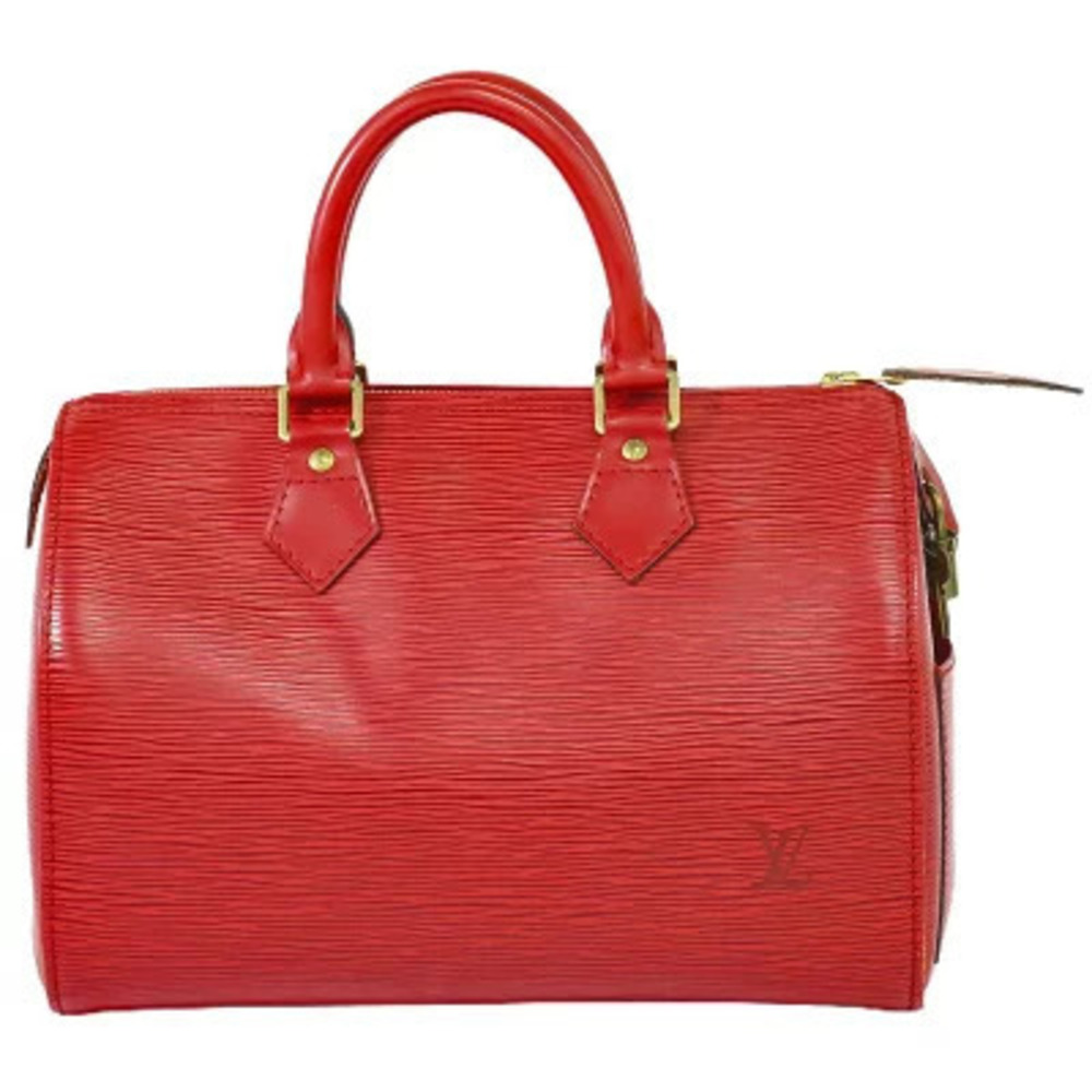 Louis Vuitton LV Speedy Epi Leather Boston Castilian Red